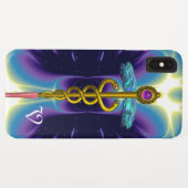 COQUES Case-Mate iPhone MONOGRAMME D'OR CADUCÉ (Dos (Horizontal))