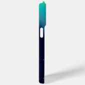 Coques Case-Mate iPhone MONOGRAMME D'OR CADUCUS, bleu Turquoise Aqua (Verso / Droite)