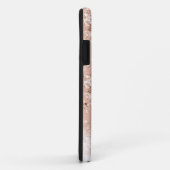 Coques Case-Mate iPhone Monogramme d'or de rose rose Parties scintillant (Dos/Droite)