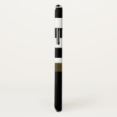 Coques Case-Mate iPhone Monogramme d'or Gras noir personnalisé (Dos/Droite)