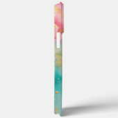 Coques Case-Mate iPhone monogramme d'or rose moderne (Verso / Droite)