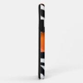 COQUES Case-Mate iPhone MONOGRAMME D'ORANGE JAUNE DE FOUR ZEBRA BLANC NOIR (Dos/Droite)