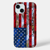 Coques Case-Mate iPhone Monogramme du drapeau américain (Verso)