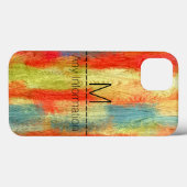Coques Case-Mate iPhone Monogramme du grain de bois (Verso (horizontal))