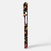 Coques Case-Mate iPhone Monogramme du modèle floral de Bourgogne (Verso / Gauche)