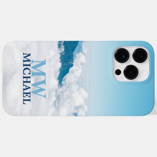 Coques Case-Mate iPhone monogramme du paysage (Verso (horizontal))