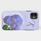 Coques Case-Mate iPhone Monogramme du Rose de lavande (Dos (Horizontal))