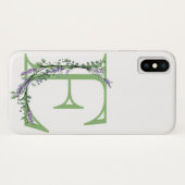 Coques Case-Mate iPhone Monogramme E Lavande Eucalyptus (Dos (Horizontal))