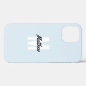 Coques Case-Mate iPhone Monogramme Écriture moderne Nom Coque-Mate i (Verso (horizontal))