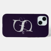 Coques Case-Mate iPhone Monogramme élégant (Verso (horizontal))