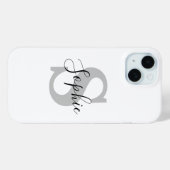 Coques Case-Mate iPhone Monogramme élégant (Verso (horizontal))