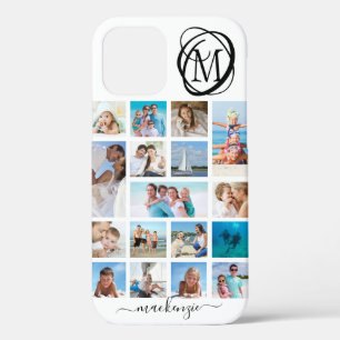 Case-Mate iPhone Case Monogramme élégant 17 Photo Collage Nom du script