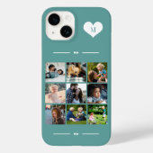 Coques Case-Mate iPhone Monogramme élégant 9 photos en collage (Verso)