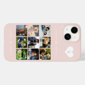 Coques Case-Mate iPhone Monogramme élégant 9 photos en collage (Verso (horizontal))