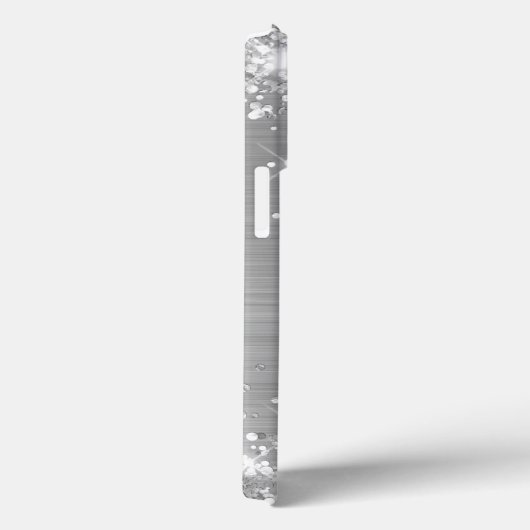 Coques Case-Mate iPhone Monogramme élégant à huile d'argent (Verso / Droite)