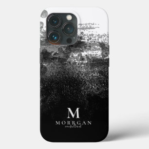 Case-Mate iPhone Case Monogramme élégant à l'aquarelle noire