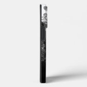 Coques Case-Mate iPhone Monogramme élégant à l'aquarelle noire (Verso / Droite)