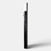 Coques Case-Mate iPhone Monogramme élégant à l'aquarelle noire (Verso / Gauche)