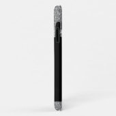 Coques Case-Mate iPhone Monogramme élégant à Parties scintillant noire en  (Dos/Droite)