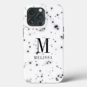 Coques Case-Mate iPhone Monogramme élégant à Parties scintillant noires (Verso)