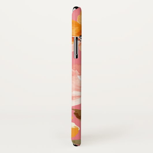 Coques Case-Mate iPhone Monogramme Elegant Aquarelle rose Pomme (Dos/Droite)
