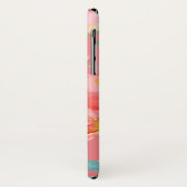 Coques Case-Mate iPhone Monogramme Elegant Aquarelle rose Pomme (Dos/Gauche)