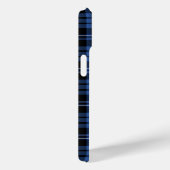 Coques Case-Mate iPhone Monogramme élégant carreaux bleus (Verso / Droite)