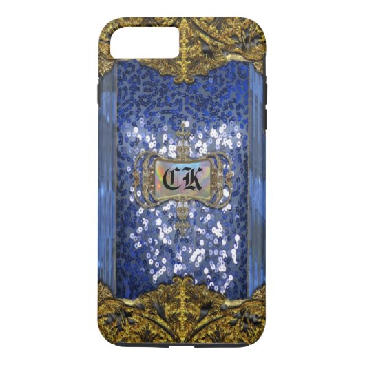 Coques Case-Mate iPhone Monogramme élégant de Gleemshore Saph plus (Dos)