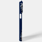 Coques Case-Mate iPhone Monogramme élégant de la lettre F en argent (Verso / Droite)