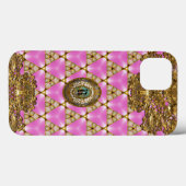 Coques Case-Mate iPhone Monogramme élégant de Vaylecourt (Verso (horizontal))