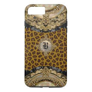 Coque iPhone 7 Plus Monogramme élégant   de Wildroyce de léopard plus