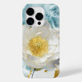 Coques Case-Mate iPhone Monogramme Elegant Fleur Blanche Simple Aquarelle (Verso)