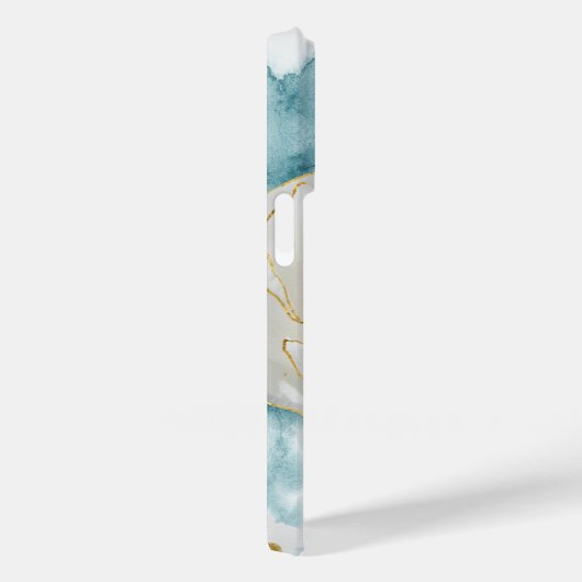 Coques Case-Mate iPhone Monogramme Elegant Fleur Blanche Simple Aquarelle (Verso / Droite)
