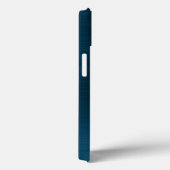 Coques Case-Mate iPhone Monogramme Élégant Métal Brossé Bleu (Verso / Droite)