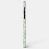 Coques Case-Mate iPhone Monogramme Elegant Mint Vert Aquarelle Floral (Dos/Gauche)