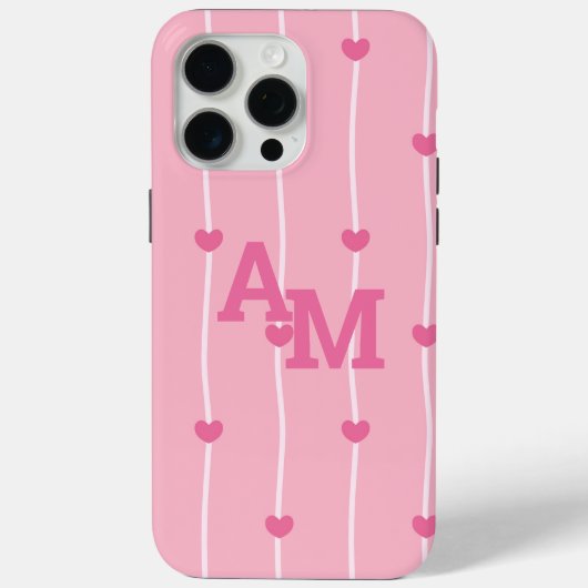 Coques Case-Mate iPhone Monogramme Élégant Personnalisé (Verso)