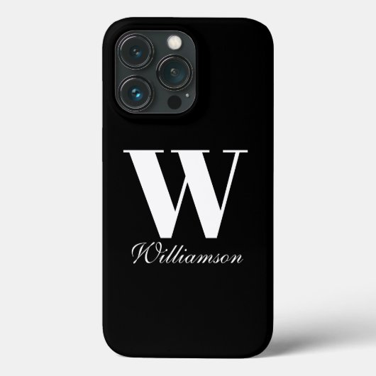 Coques Case-Mate iPhone Monogramme élégant personnalisé nom écriture cursi (Verso)
