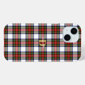 Coques Case-Mate iPhone Monogramme Élégant Personnalisé Nom Noël Plaid (Verso (horizontal))