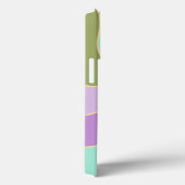 Coques Case-Mate iPhone Monogramme Élégant Purple Vert Rétro Vagues Soleil (Verso / Droite)