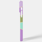 Coques Case-Mate iPhone Monogramme Élégant Purple Vert Rétro Vagues Soleil (Verso / Gauche)