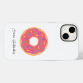 Coques Case-Mate iPhone Monogramme élégant Script Simple Moderne Donut (Verso (horizontal))