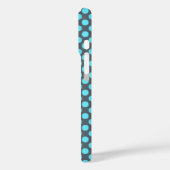 Coques Case-Mate iPhone Monogramme Elegant Turquoise Polka Dot (Verso / Gauche)