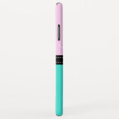 Coques Case-Mate iPhone Monogramme Elegant Turquoise Shampoo couleur solid (Dos/Droite)