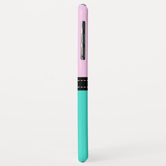 Coques Case-Mate iPhone Monogramme Elegant Turquoise Shampoo couleur solid (Dos/Gauche)