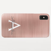 Coques Case-Mate iPhone Monogramme en acier inoxydable rose Rose Rose Rose (Dos (Horizontal))