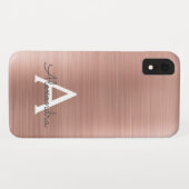 Coques Case-Mate iPhone Monogramme en acier inoxydable rose Rose Rose Rose (Dos (Horizontal))