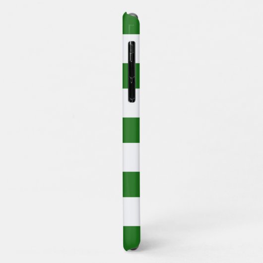 Coques Case-Mate iPhone Monogramme en bande verte et rose (Dos/Gauche)