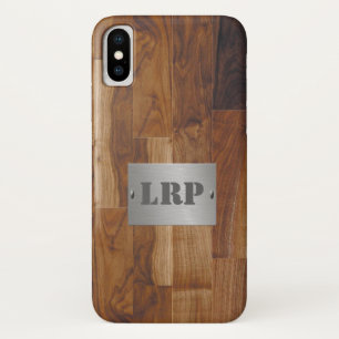 Case-Mate iPhone Case Monogramme en bois et en métal Personnaliser