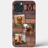 Coques Case-Mate iPhone Monogramme en bois rustique 3 photo (Verso)