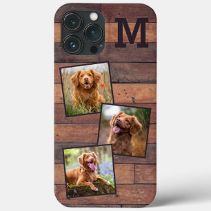 Case-Mate iPhone Case Monogramme en bois rustique 3 photo